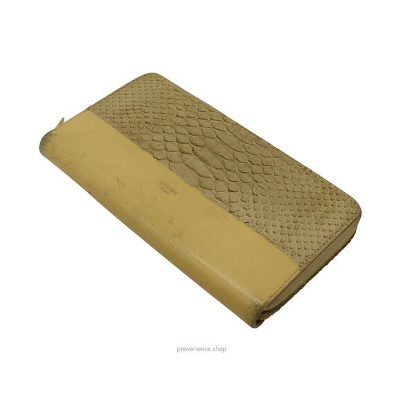 🔴 Celine Multifunction Zip Wallet - Cream Python - Picture 4 of 9